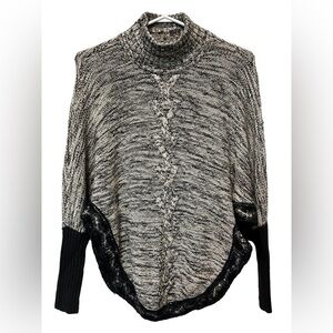 Max Studio Heather Grey Poncho Sweater - Size 10-12 years